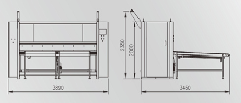Панель для автоматической нарезки стеганного полотна HC-QG-C